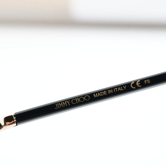 Jimmy Choo JC274 07C5 00 Rectangle 53mm Eyeglasses - Black/Crystal/Gold - Picture 5 of 10